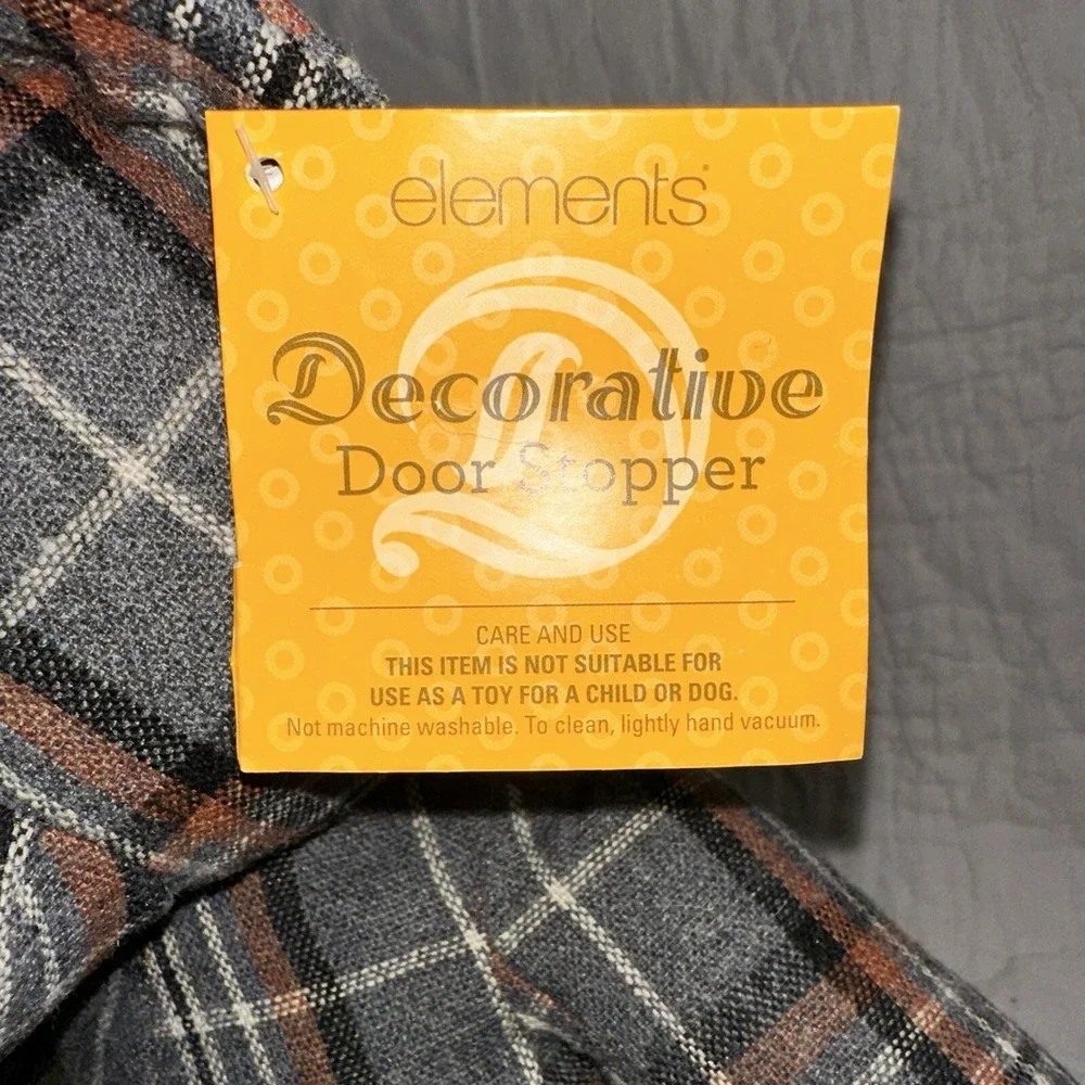 Morgan Cute Plaid Bear Door Stopper